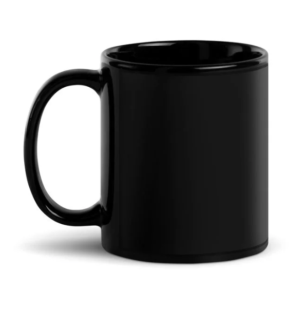 Blank black ceramic mug